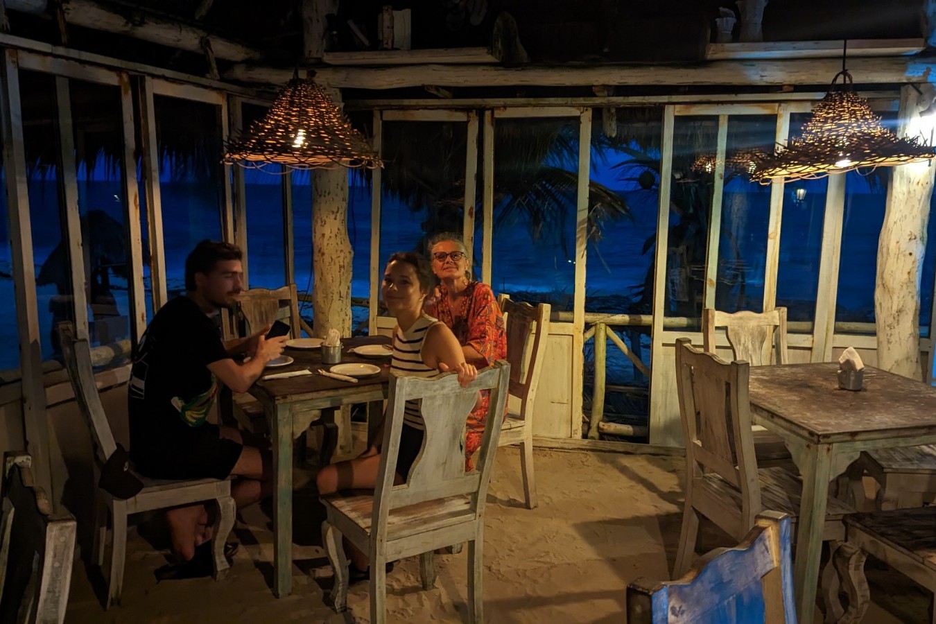 Soirée en famille à Puerto Morelos